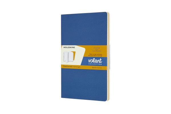 MOLESKINE Notizheft 2x 21x13cm 620596 liniert,feilchen/bernst.,96S.