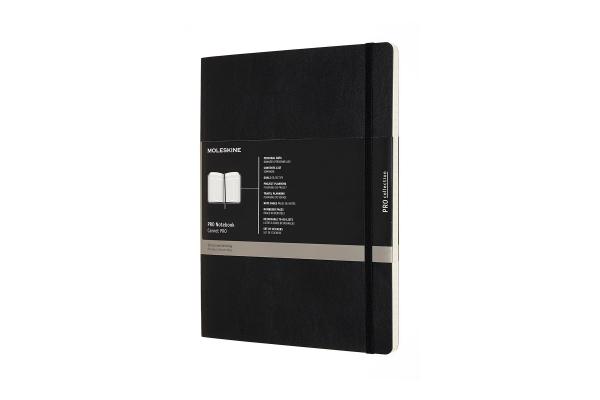 MOLESKINE Notizbuch Pro 25x1,3x19cm 620831 schwarz, 192 Seiten