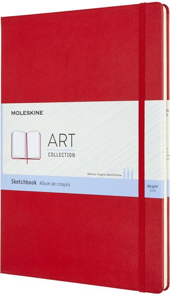 MOLESKINE Skizzenbuch HC A4 626703 blanko, rot, 96 Seiten