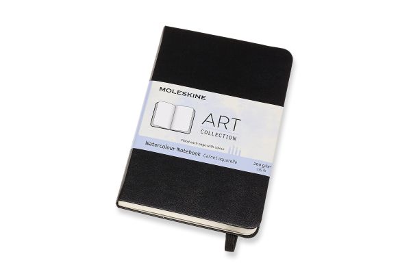 MOLESKINE Aquarell-Notizbuch HC P/A6 626741 schwarz, 60 Seiten