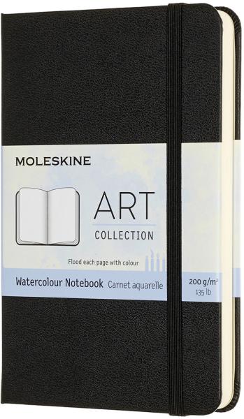 MOLESKINE Aquarell-Notizbuch HC P/A6 626741 schwarz, 60 Seiten