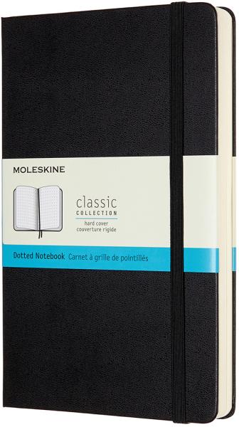 MOLESKINE Notizbuch HC L/A5 628035 gepunktet, schwarz,240 Seiten