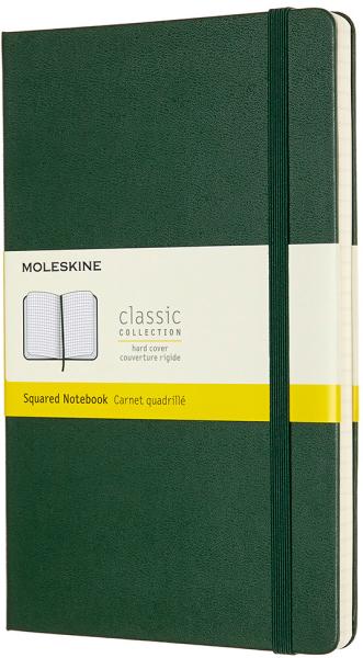 MOLESKINE Notizbuch HC L/A5 629087 kariert, myrtengrün, 240 S.