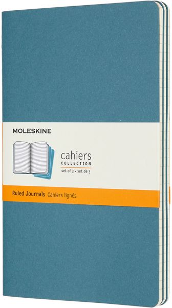 MOLESKINE Notizbuch Karton 3x L/A5 629599 liniert, lebhaftes blau,80 S.