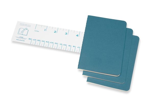 MOLESKINE Notizbuch Karton 3x P/A6 629612 blanko, lebhaftes blau,64 S.