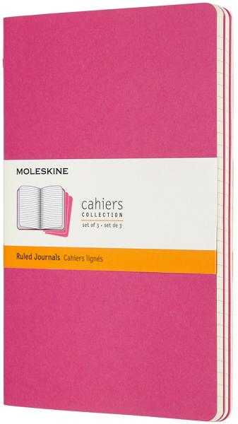 MOLESKINE Notizbuch Karton 3x L/A5 629650 liniert,kinetisches pink,80S.