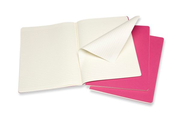 MOLESKINE Notizheft XL 3x 25x19cm 629667 liniert,kinetischespink,120S.