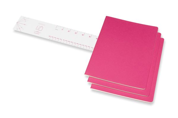 MOLESKINE Notizheft XL 3x 25x19cm 629667 liniert,kinetischespink,120S.