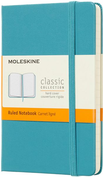 MOLESKINE Notizbuch P/A6 715246 liniert,HC,Riff Blau