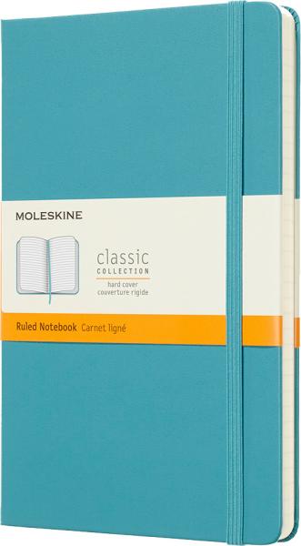 MOLESKINE Notizbuch L/A5 715345 liniert, HC, Riff Blau