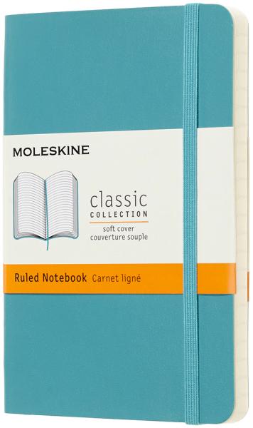 MOLESKINE Notizbuch P/A6 715468 liniert, SC, Riff Blau