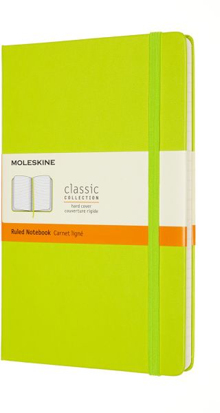 MOLESKINE Notizbuch HC L/A5 850871 liniert,limetten grün,208 S.