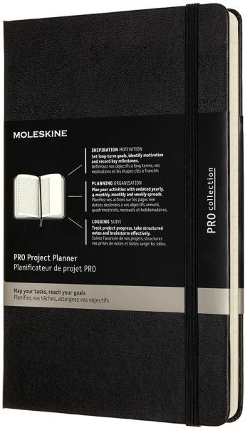 MOLESKINE Pro Projekt-Planer HC L/A5 851366 schwarz,288 S.