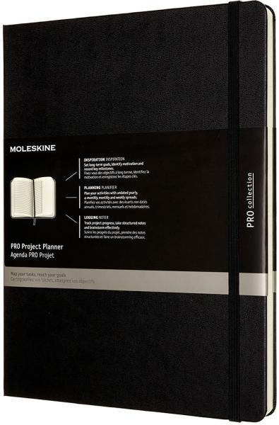 MOLESKINE Pro Projekt-Planer HC XL 851373 schwarz,288 S.