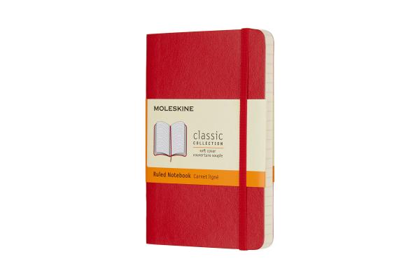 MOLESKINE Notizbuch P/A6 854597 Liniert,SoftCover,Scharlach