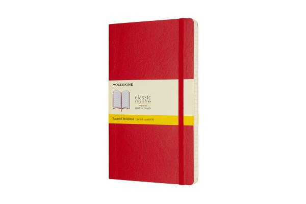 MOLESKINE Notizbuch L/A5 854641 Kariert,SoftCover,Scharlach