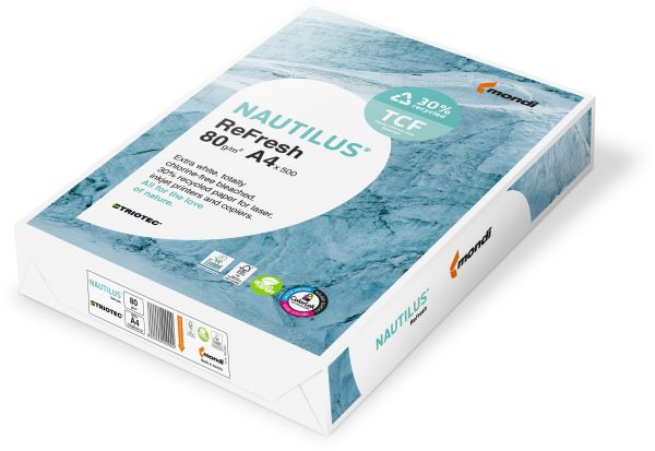 MONDI Nautilus Kopierpapier FSC A4 88078255 Frischfaser-Rec.80g SB 500 B.