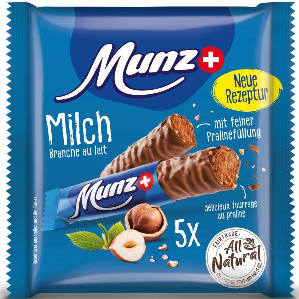 MUNZ Schokoladenriegel 01143 Milch 5x23g