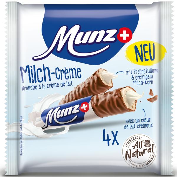 MUNZ Schokoladenriegel 01714 Milch-Crème 4x23g