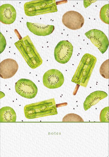 NATUR VERLAG Notizbuch Crushpaper A5 11008N Kiwi Muster, dotted