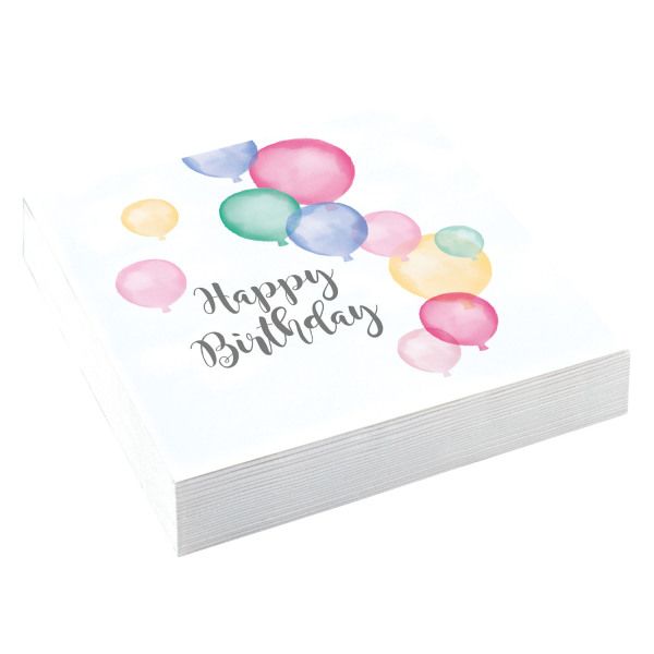 NEUTRAL Servietten Happy Birthday 9903711 Pastel 33x33cm