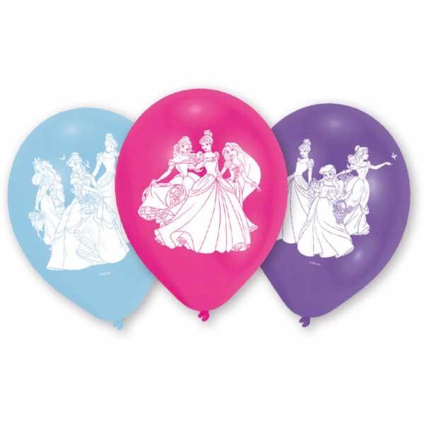 NEUTRAL Latexballons Prinzessin 6 Stk. 999226 pink, blau, violett 22.8cm