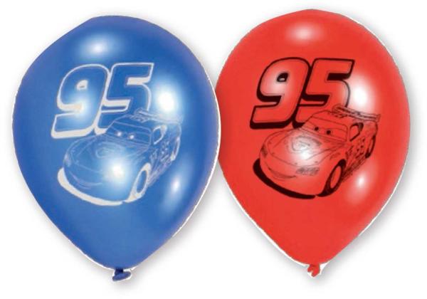 NEUTRAL Latexballons Cars 6 Stk. 999228 rot, blau 22.8cm