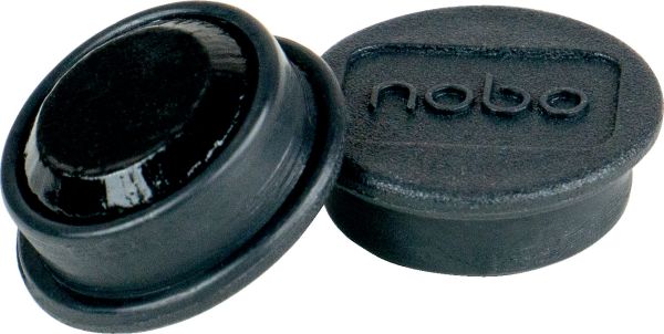 NOBO Magnet rund 13mm 1915284 schwarz 10 Stück