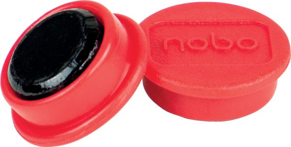 NOBO Magnet rund 13mm 1915286 rot 10 Stück