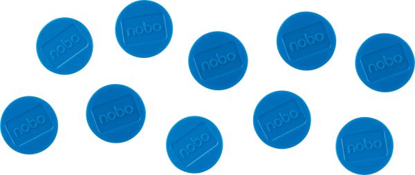 NOBO Magnet rund 32mm 1915299 blau 10 Stück