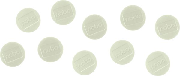 NOBO Magnet rund 32mm 1915301 weiss 10 Stück