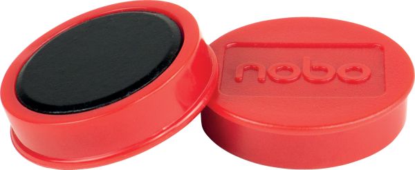 NOBO Magnet rund 38mm 1915307 rot 10 Stück