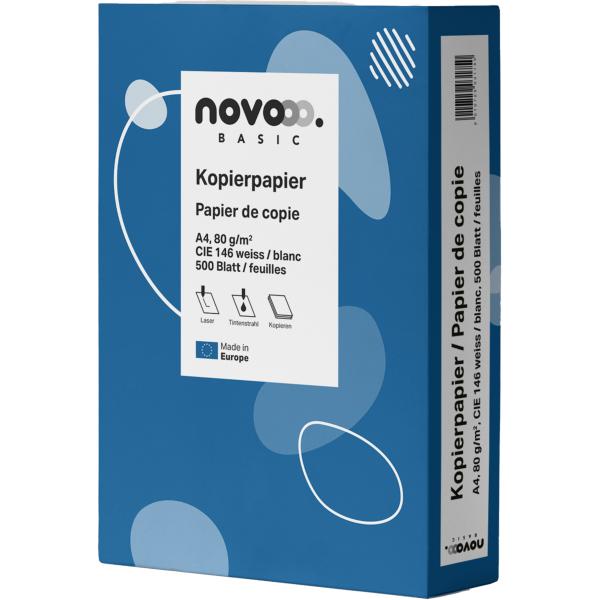 NOVOOO Kopierpapier Basic A4 641908 weiss, 80g 500 Blatt