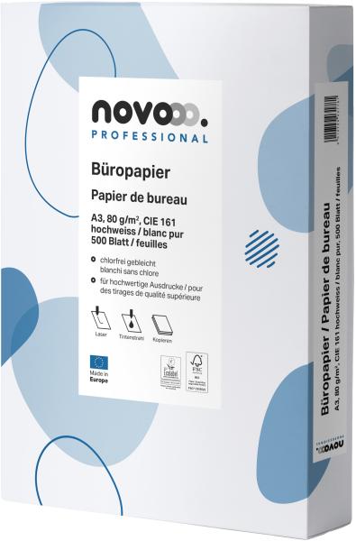 NOVOOO Kopierpapier Professional A3 641913 weiss, 80g 500 Blatt