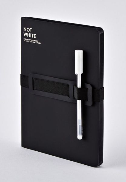 NUUNA Notizbuch Not White A5 54532 Black,blanko,176 S.