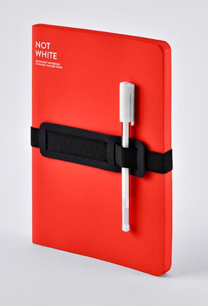 NUUNA Notizbuch Not White A5 55218 Red,blanko,176 S.