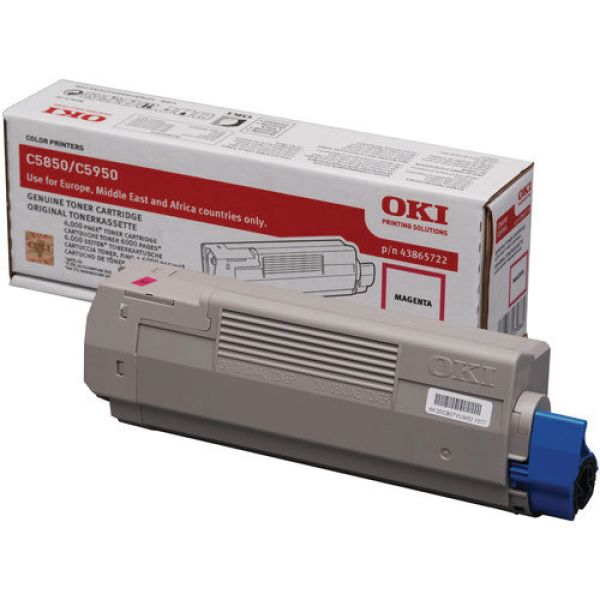 OKI Toner magenta 43865722 C5850/5950 6000 Seiten