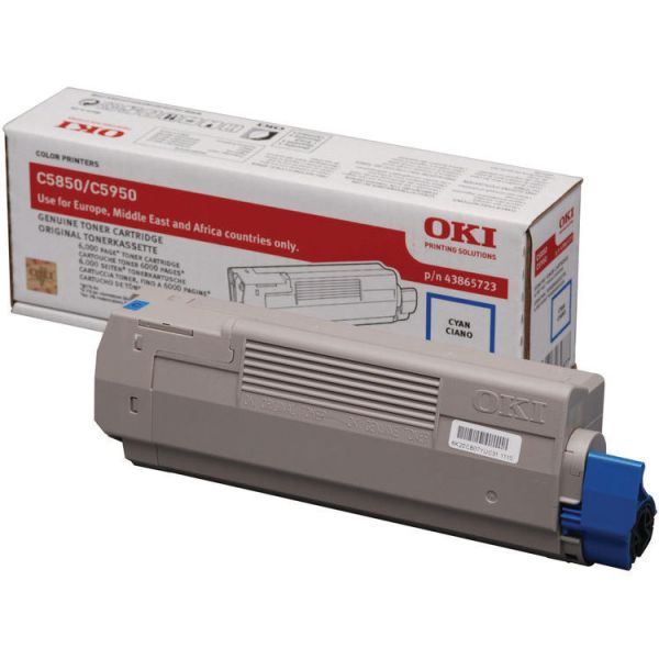 OKI Toner cyan 43865723 C5850/5950 6000 Seiten