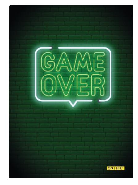 ONLINE Kladde Game Over A5 07926/6 80g, 96 Blatt, dotted