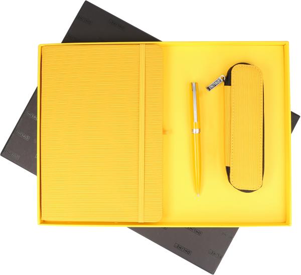 Online set notizbuch + stift + etui 16918 indian summer yellow - Online-16918-4014421169181