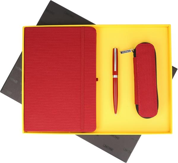 Online set notizbuch + stift + etui 16920 indian summer red - Online-16920-4014421169204