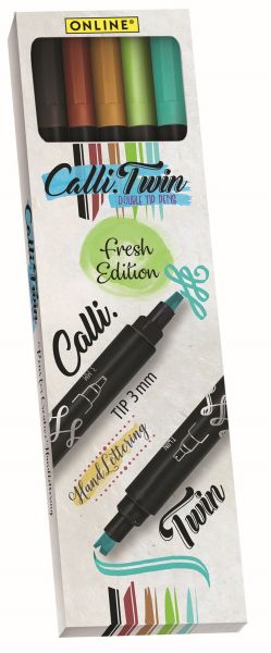 ONLINE Calli Brush Twin 3mm 18605 fresh edition, ass. 5 Stück