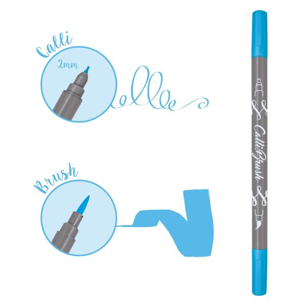 ONLINE Callibrush Pen Double Tip 2mm 19059/6 Light Blue Light Blue