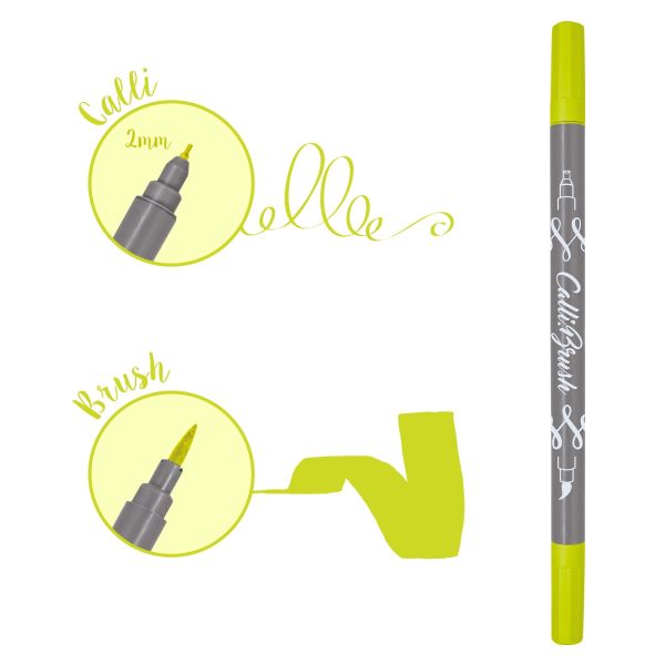 ONLINE Callibrush Pen Double Tip 2mm 19070/6 Lime