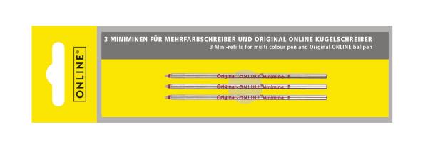 Online kugelschreiber-minen m 40013/3 rot red - Online-40013-3-4014421400130-02