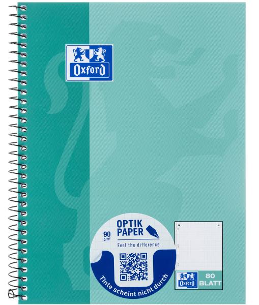 OXFORD Collegeblock SCRIBZEE A5+ 400132392 dotted, grünblau 80 Blatt