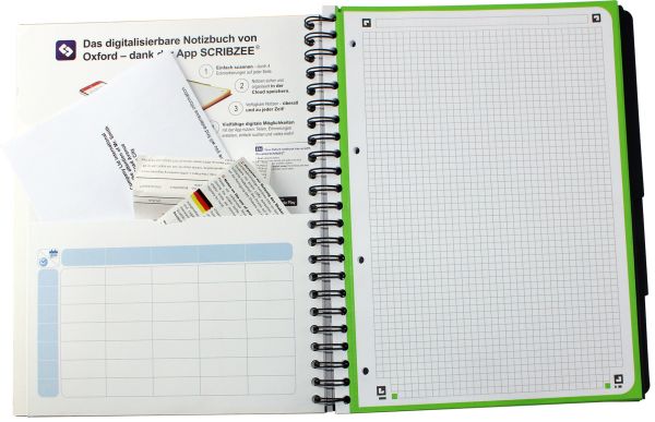 OXFORD European Book, Whiteboard A4+ 400132983 kariert, braun 120 Blatt