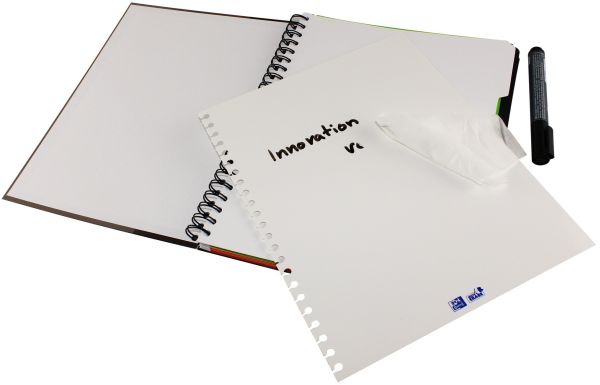 OXFORD European Book, Whiteboard A4+ 400132984 kariert, beere 120 Blatt