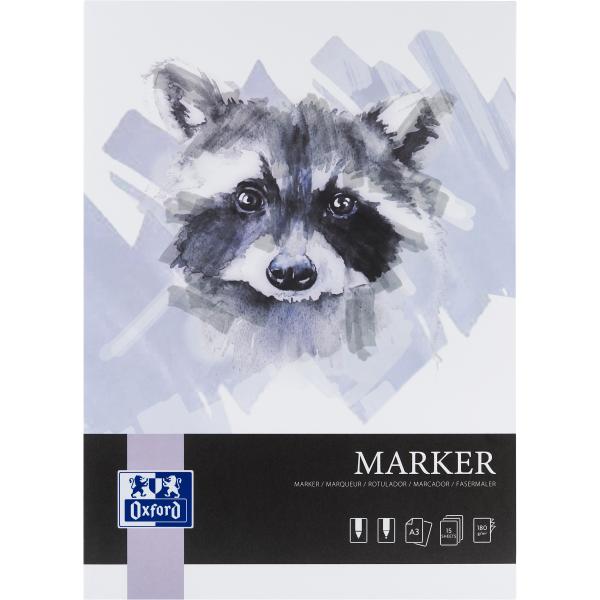 OXFORD Art Markerblock A3 400166105 blanko, 180g 15 Blatt