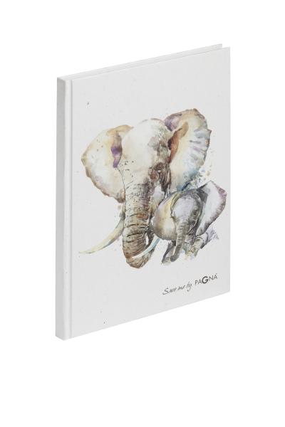 PAGNA Notizbuch Save me A5 26093-15 Elefant 128S, dotted lines